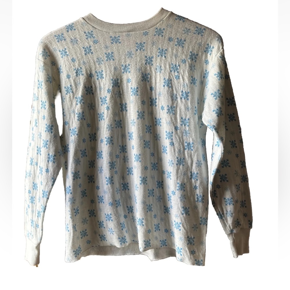 Sears Winter skins 80's Thermal Shirt
SNOWFLAKE PRINT Stranger Things 
Large